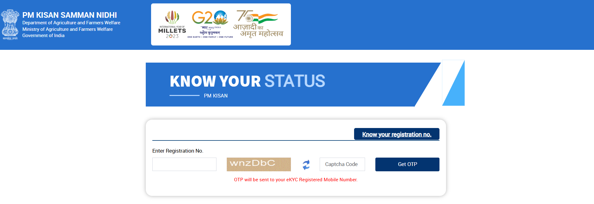 PM Kisan Registration Status